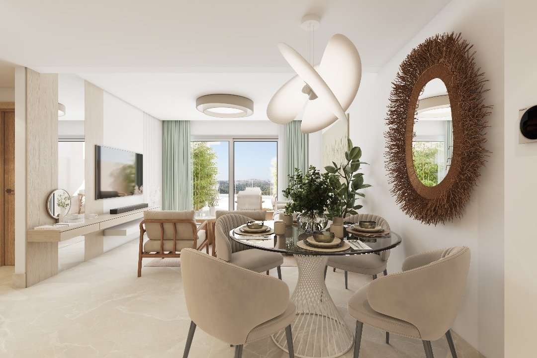 Praktische Wohnung mit Garten und großer Terrasse in der Nähe des Meeres Las Lagunas de Mijas