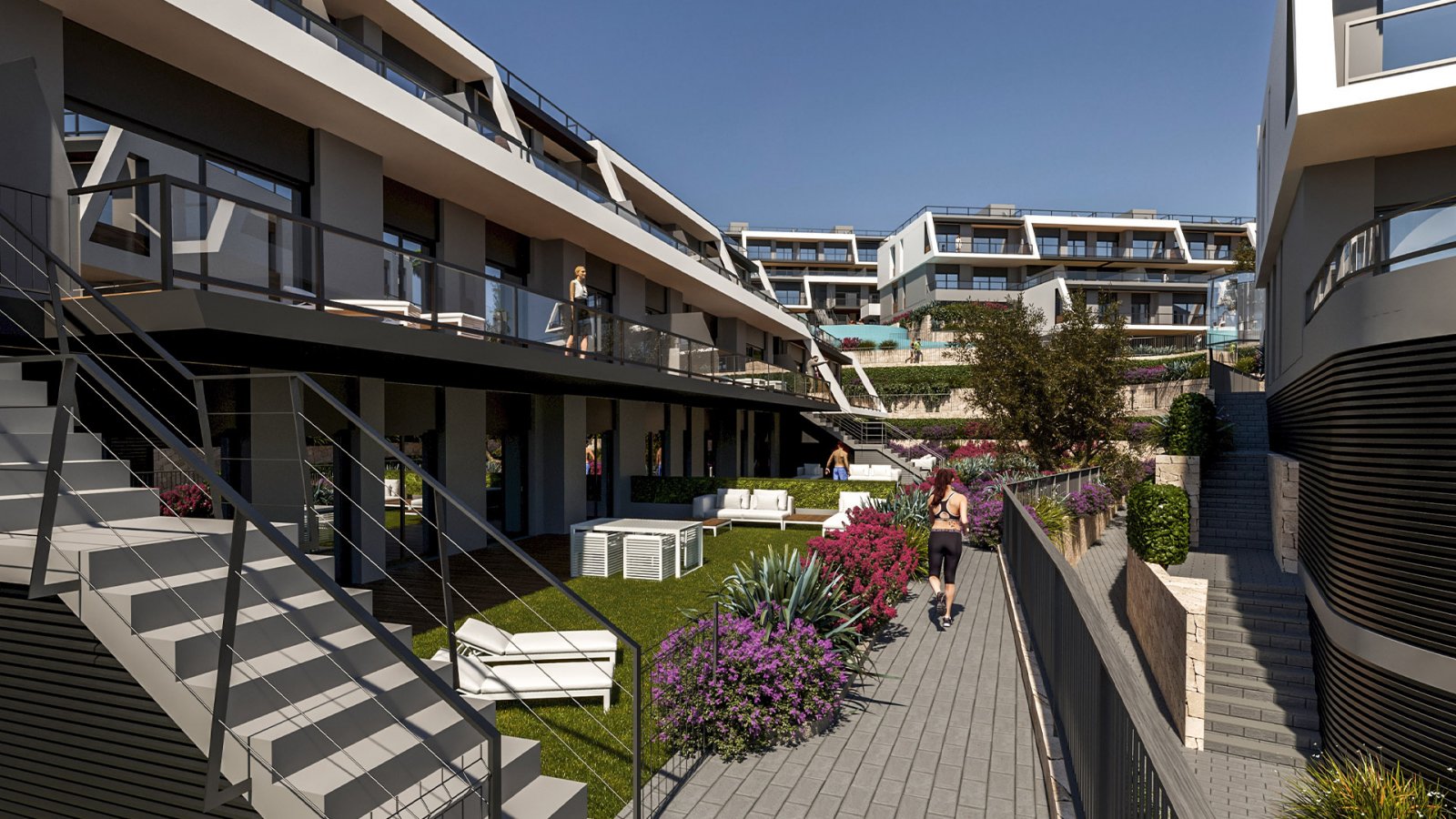 Exklusive Drei-Zimmer-Wohnung 1 km vom Meer entfernt mit großer Terrasse Alicante