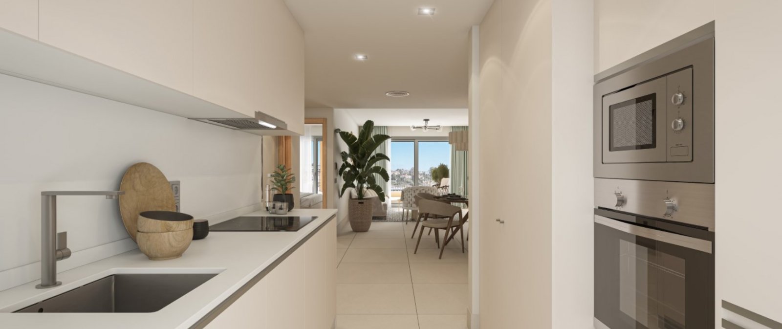 Exklusive Wohnungen, Meerblick und Gemeinschaftspools, Manilva