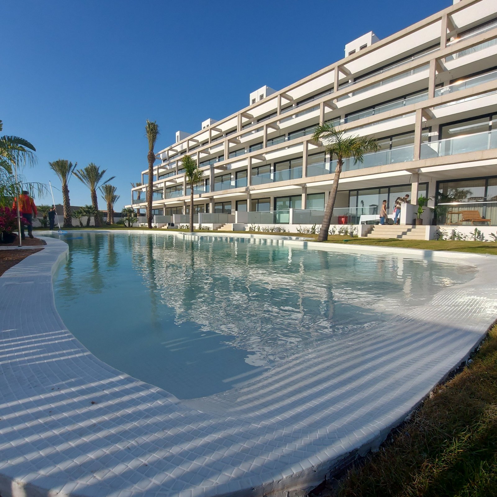 Sonnige Apartments, 400 m vom Meer entfernt, mit Swimmingpool, Mar de Cristal