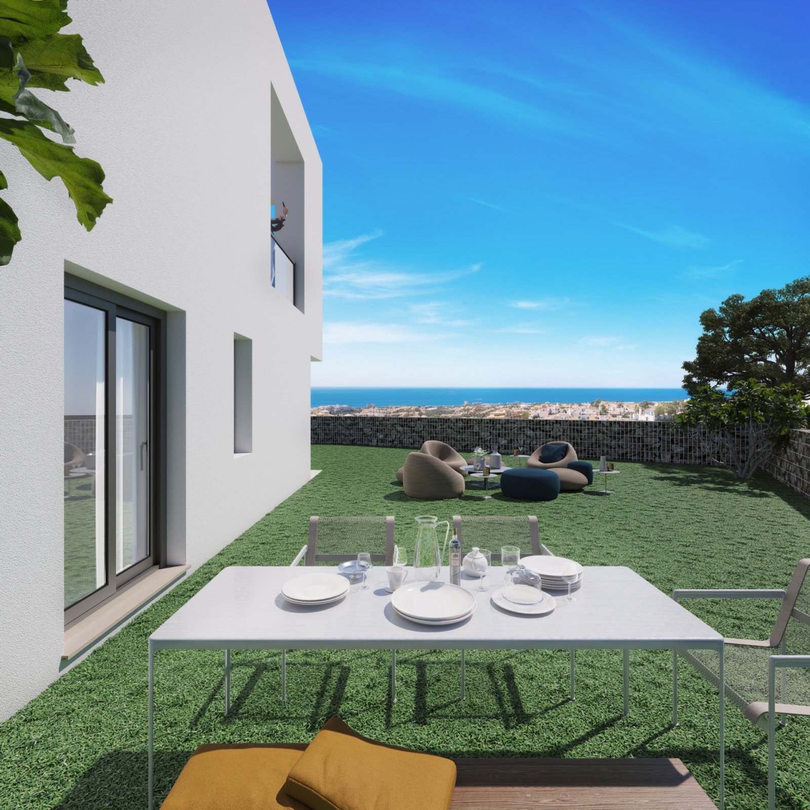 Elegantes Stadthaus mit Meerblick und in der Nähe eines Golfplatzes, Mijas