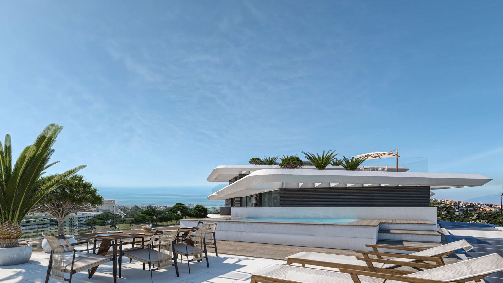 Moderne Apartments mit Meerblick, 2 km vom Strand entfernt, Estepona