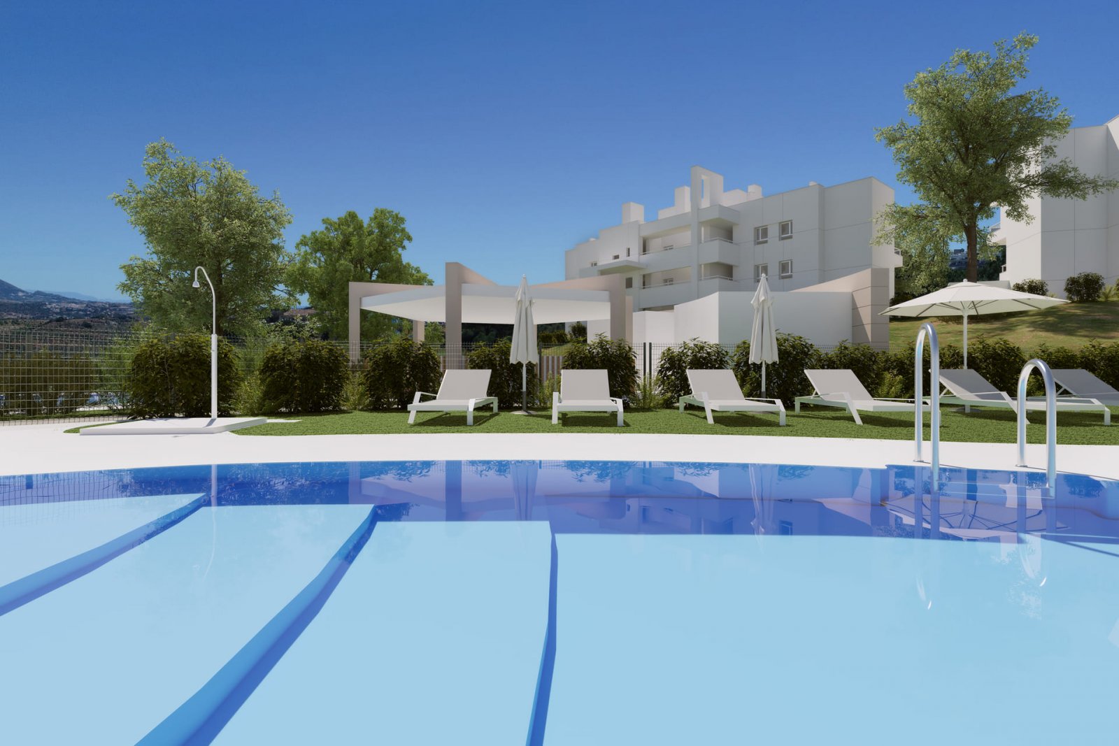 Moderne Apartments, Erdgeschosswohnungen und Penthäuser am Golfplatz, Mijas