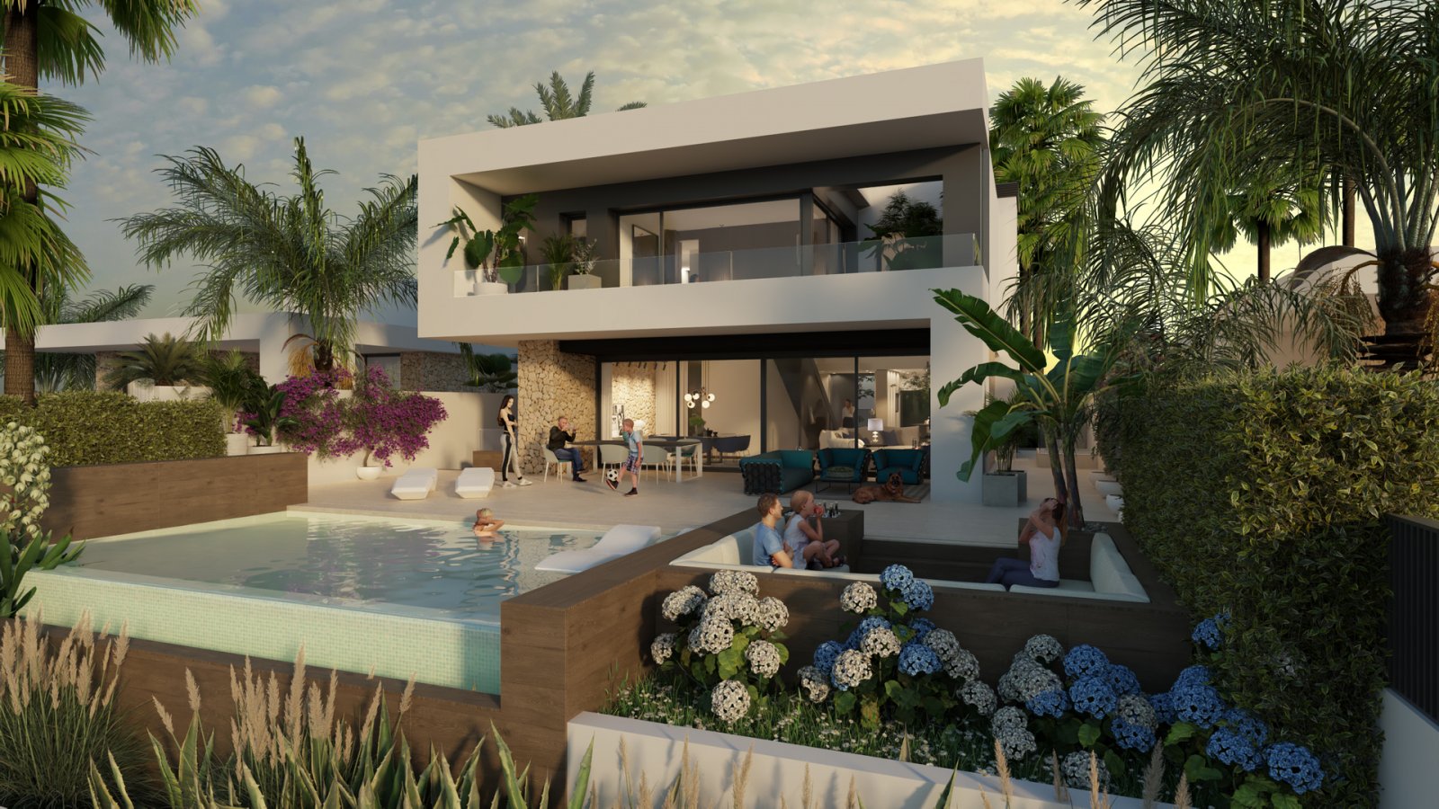 Exklusive Villen direkt neben dem Golfplatz, 100 m entfernt, La Finca