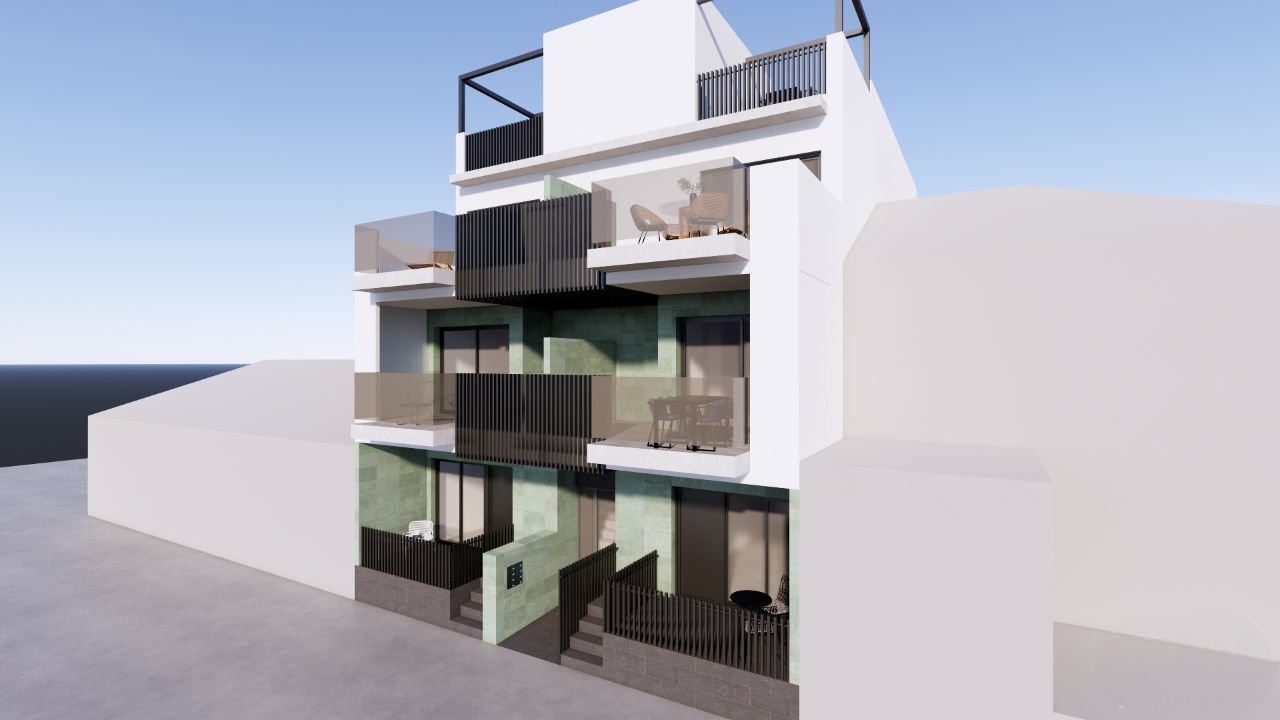 Exklusive Apartments und Erdgeschosswohnungen direkt am Meer, 170 m vom Strand entfernt, Torre de la Horadada