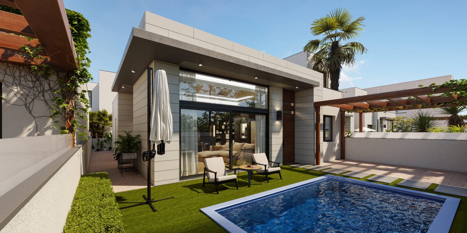 Einfamilienhaus mit Swimmingpool, 2 km vom Meer entfernt, Pilar de la Horadada