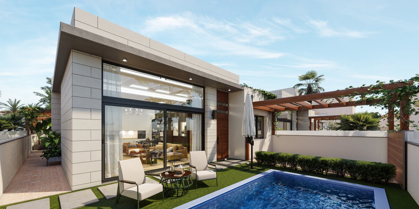 Einfamilienhaus mit Swimmingpool, 2 km vom Meer entfernt, Pilar de la Horadada