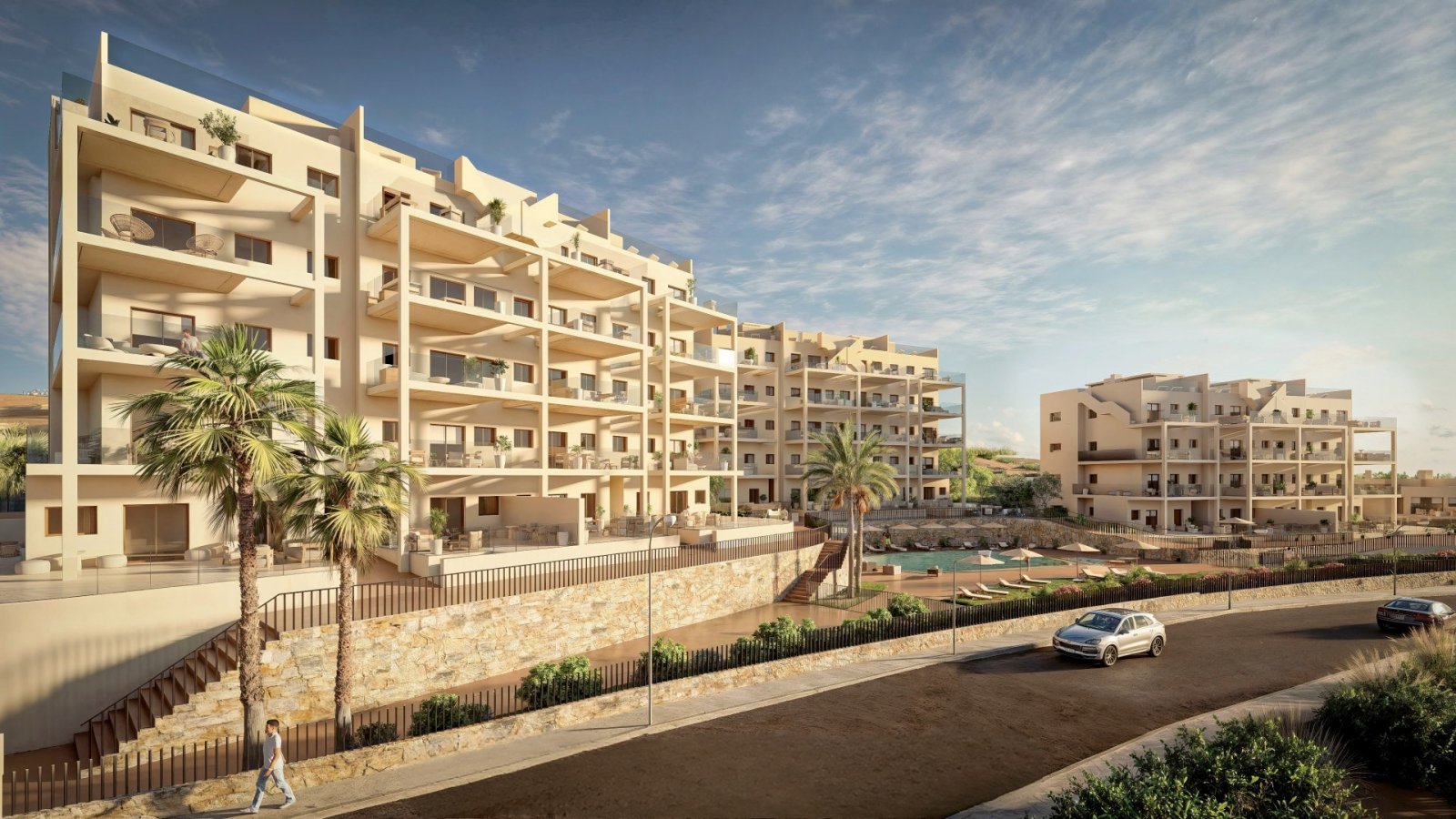 Exklusive Apartments mit Terrasse und Swimmingpool, in der Nähe des Flughafens Corvera
