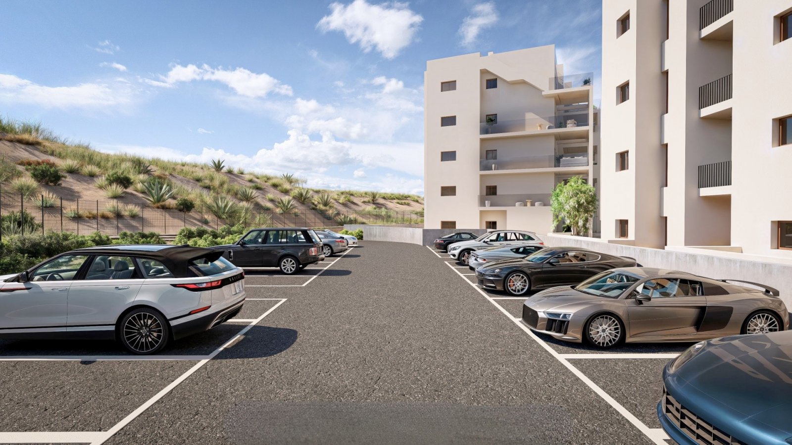 Exklusive Apartments mit Terrasse und Swimmingpool, in der Nähe des Flughafens Corvera