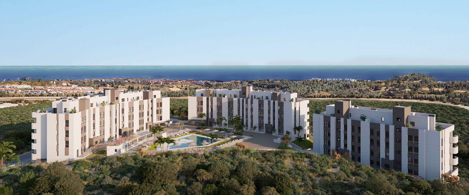 Exklusive Apartments mit Meerblick, 3 km vom Strand entfernt, Mijas