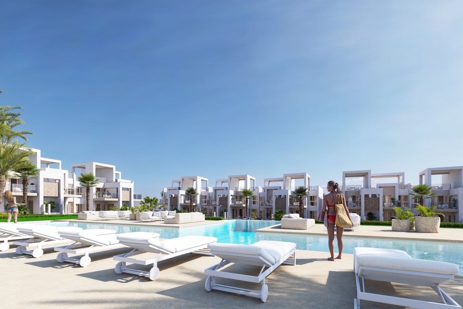 Neuer Bungalow mit privatem Solarium, Garten und Pool, Ciudad Quesada, Spanien