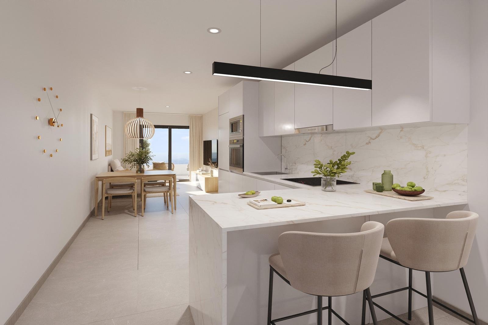 Luxuriöses Penthouse mit 1 Schlafzimmer, Solarium und Pool, 400 m vom Strand entfernt, Torrevieja, Spanien