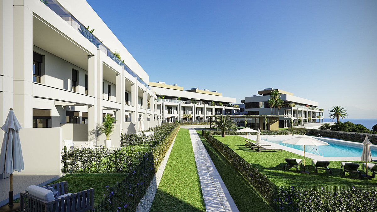 Exklusive Ferienwohnung am Meer, in der Nähe von Einkaufsmöglichkeiten und Restaurants, Estepona