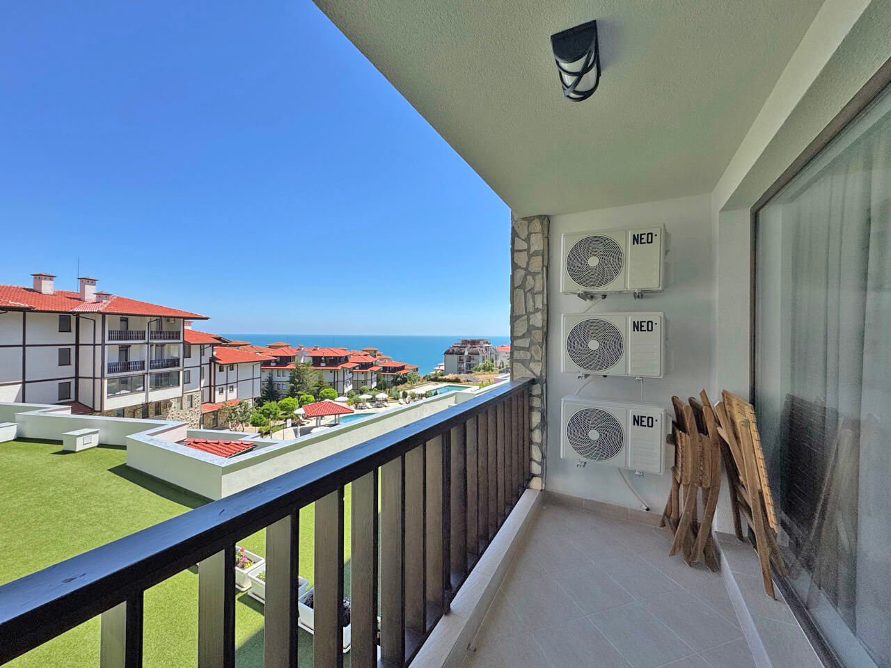 Appartamento di 3 locali con vista mare nel complesso Etara 4 a Sveti Vlas, Bulgaria