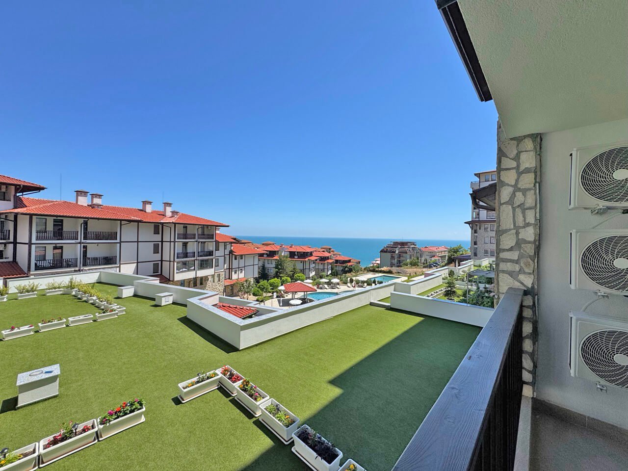 Appartamento di 3 locali con vista mare nel complesso Etara 4 a Sveti Vlas, Bulgaria