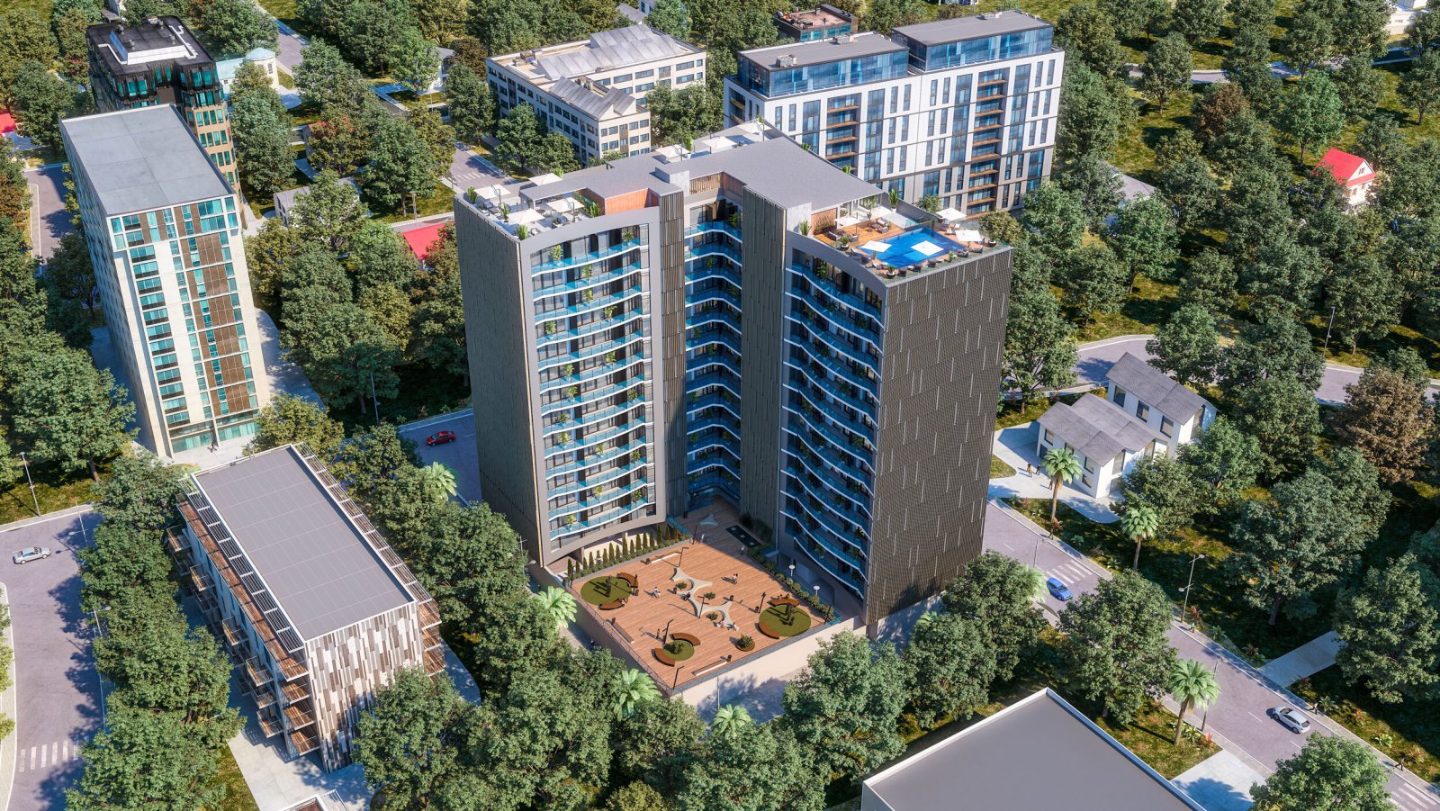 Monolocale di lusso presso il Boulevard Point Apart-Hotel, Batumi, Georgia – immobile da investimento completato con gestione professionale degli affitti