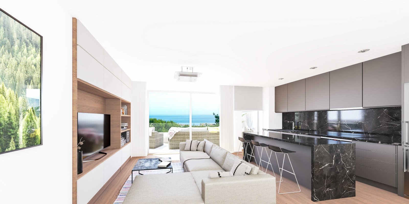 Exklusives Apartment mit Meerblick, in Strandnähe, Torremolinos