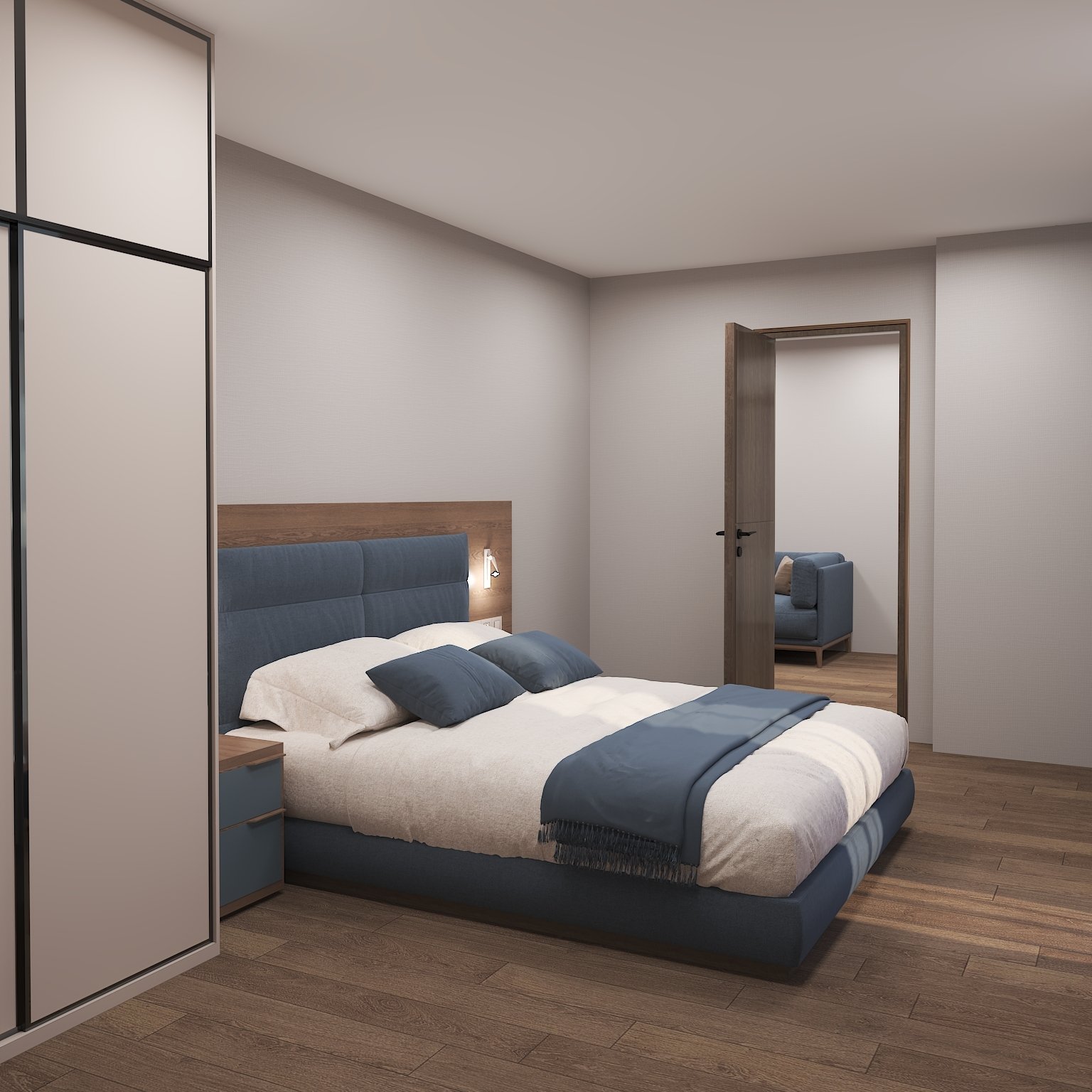 Appartamento Premium-1 Camera da Letto in OXY Residence, Batumi, Georgia – Vista sul mare e sul cortile interno, completamente arredato e stile hotel