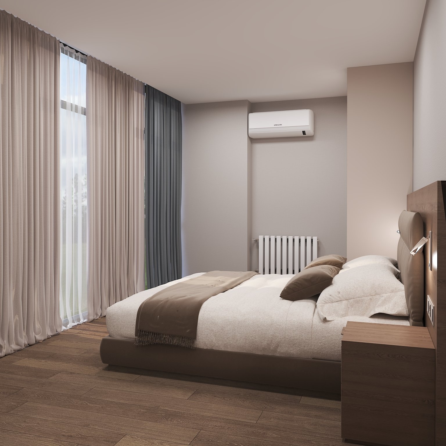 Appartamento Premium-1 Camera da Letto in OXY Residence, Batumi, Georgia – Vista sul mare e sul cortile interno, completamente arredato e stile hotel