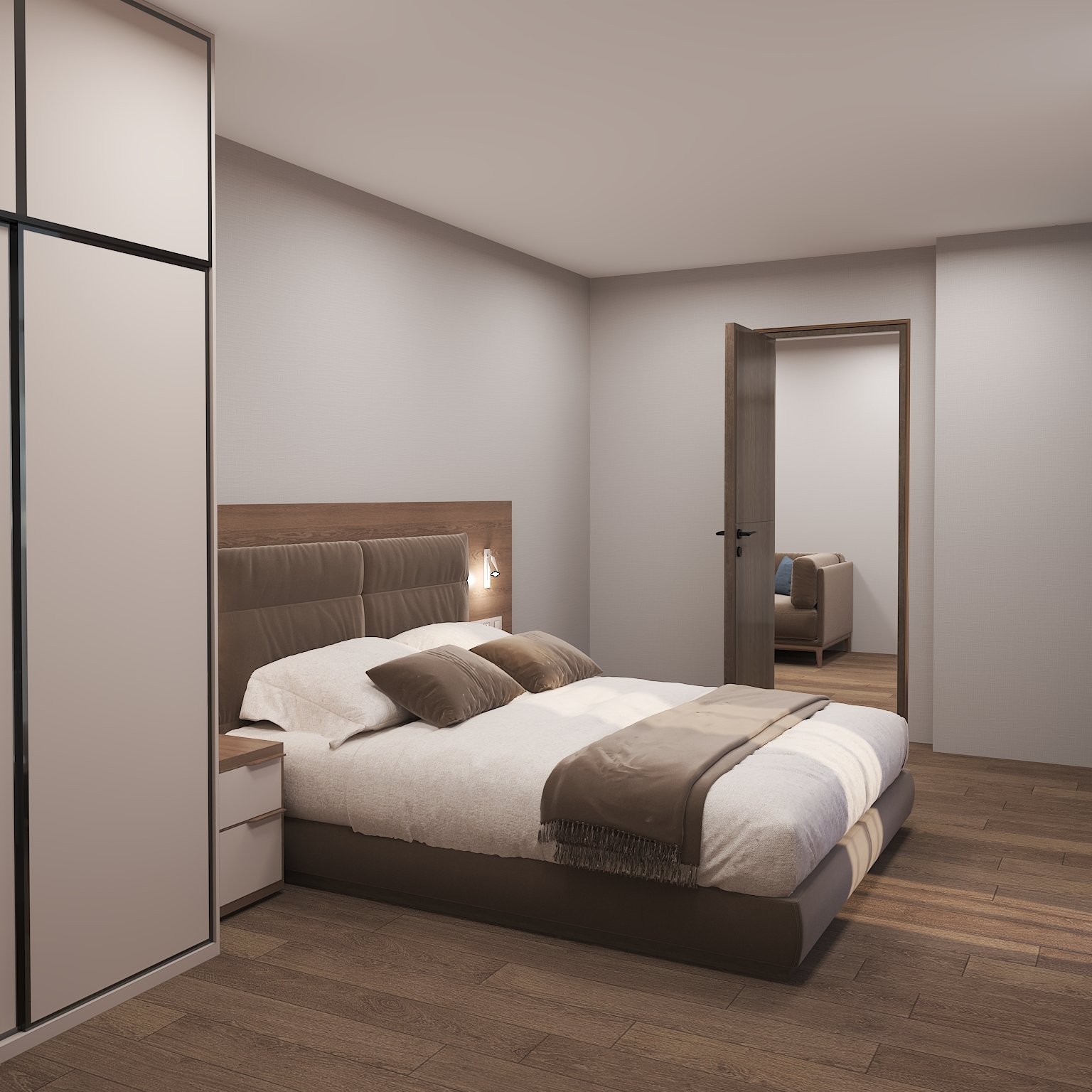 Appartamento Premium-1 Camera da Letto in OXY Residence, Batumi, Georgia – Vista sul mare e sul cortile interno, completamente arredato e stile hotel