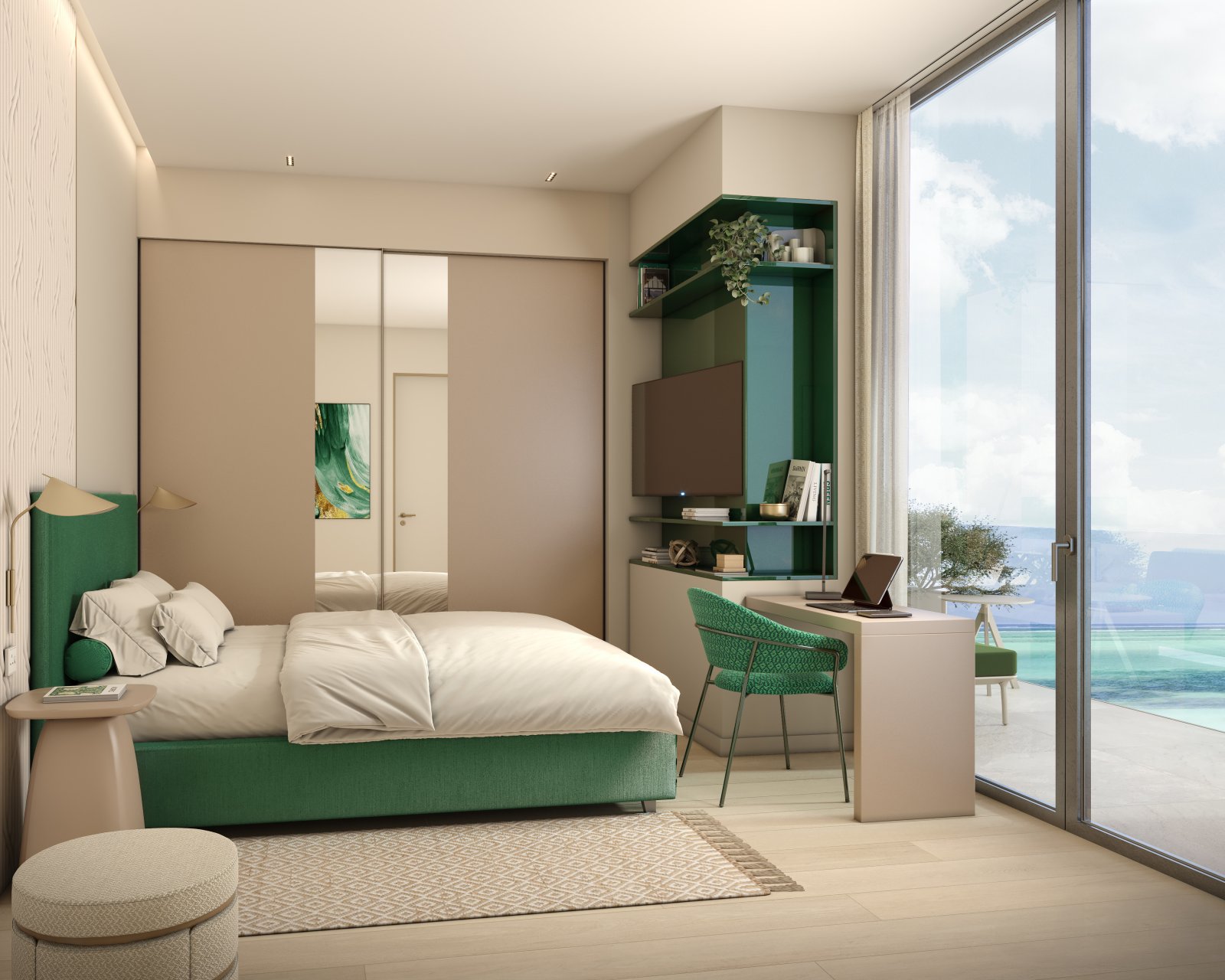 Isola degli Ambasciatori Batumi, proprietà di investimento di lusso sul waterfront in Georgia, Batumi – Appartamento premium con 2 camere da letto e vista panoramica sul mare e sull'isola