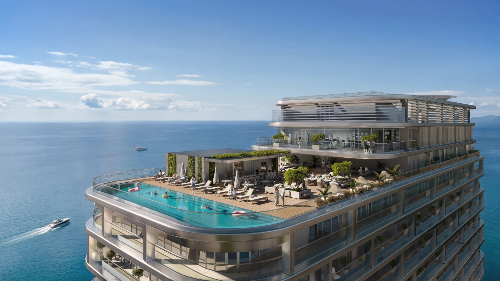 Isola degli Ambasciatori Batumi, proprietà di investimento di lusso sul waterfront in Georgia, Batumi – Appartamento premium con 2 camere da letto e vista panoramica sul mare e sull'isola