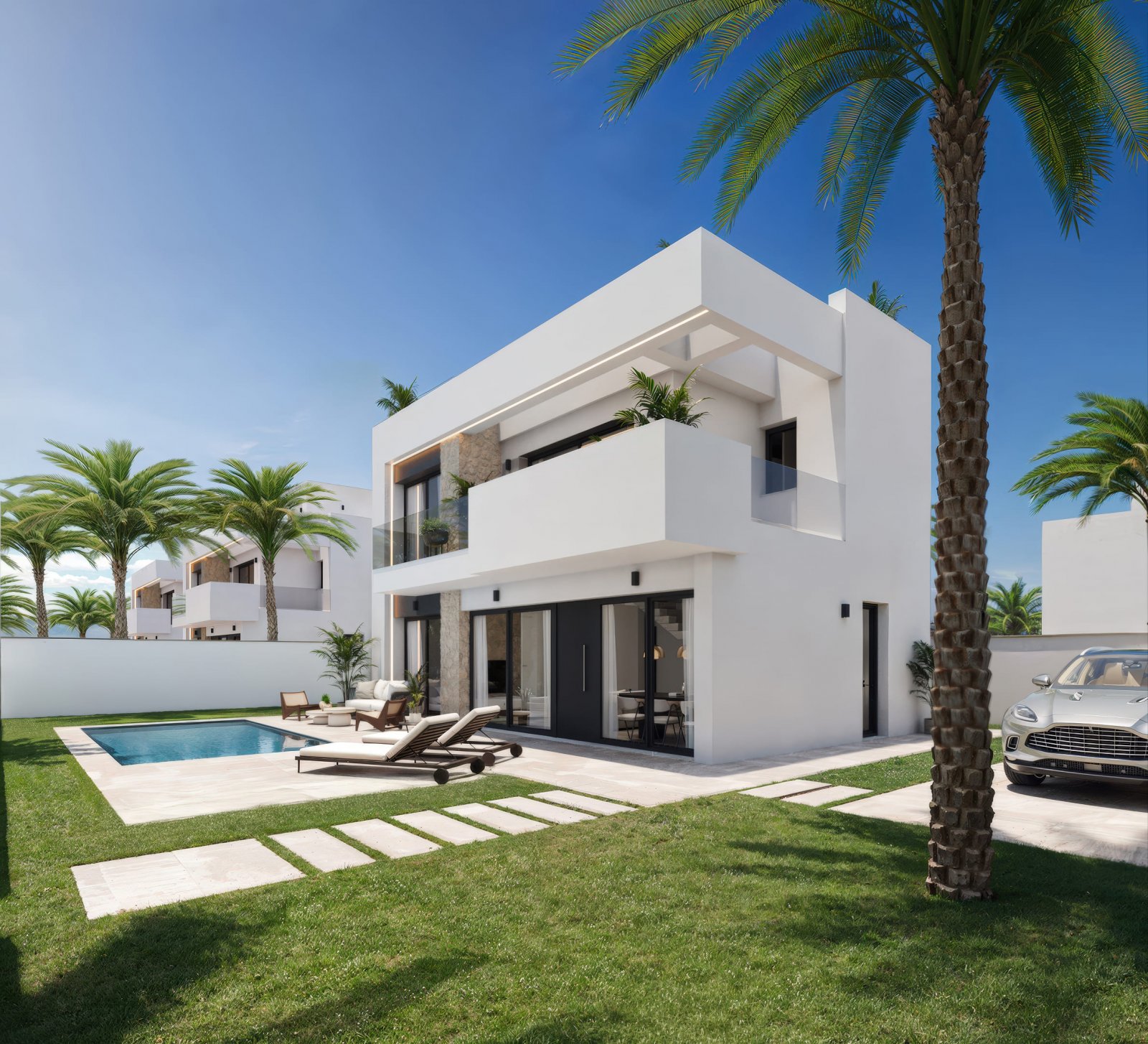 Modernes Haus mit Garten am Meer, Santa Rosalía
