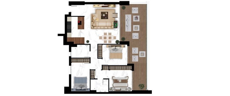Premium-Apartment in einer erstklassigen Anlage direkt am Meer in Marbella – modernes Design und erstklassige Qualität.