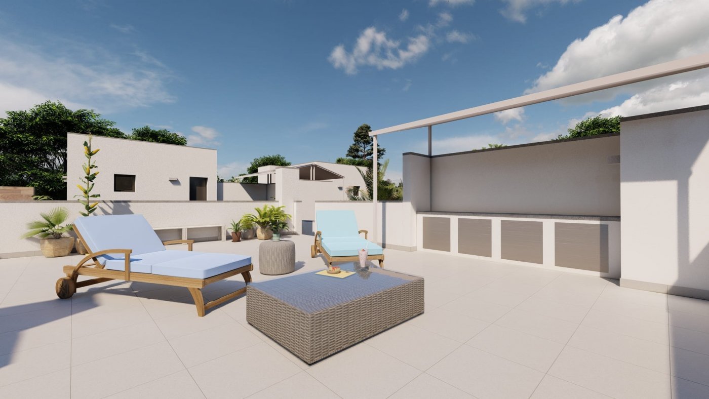 Moderne Doppelhaushälfte → Swimmingpool, Solarium und Golfplatz in der Nähe → Roldán, Torre Pacheco