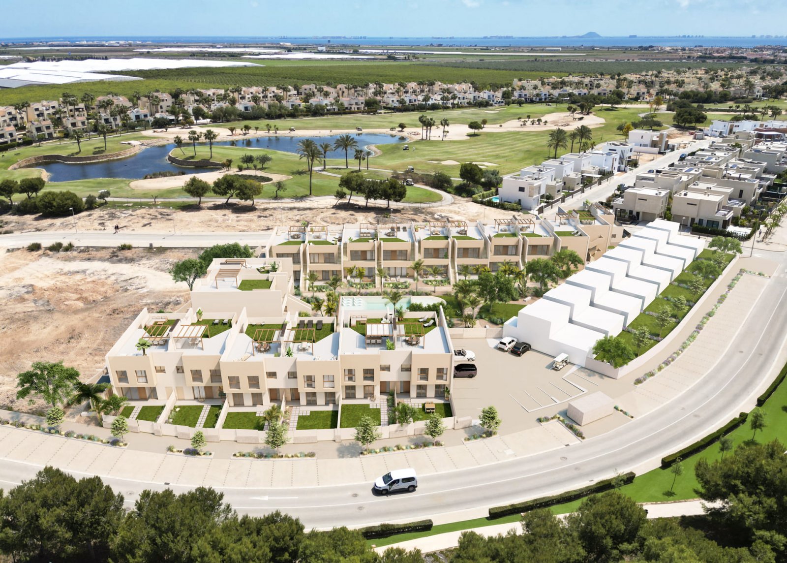 Sonnige Bungalows am Golfplatz, 5 km vom Meer entfernt, San Javier