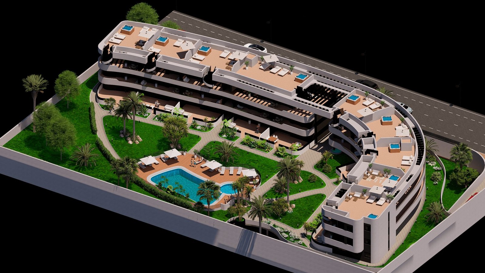 Moderne Erdgeschosswohnung mit großer Terrasse am Meer und Golf Los Alcázares