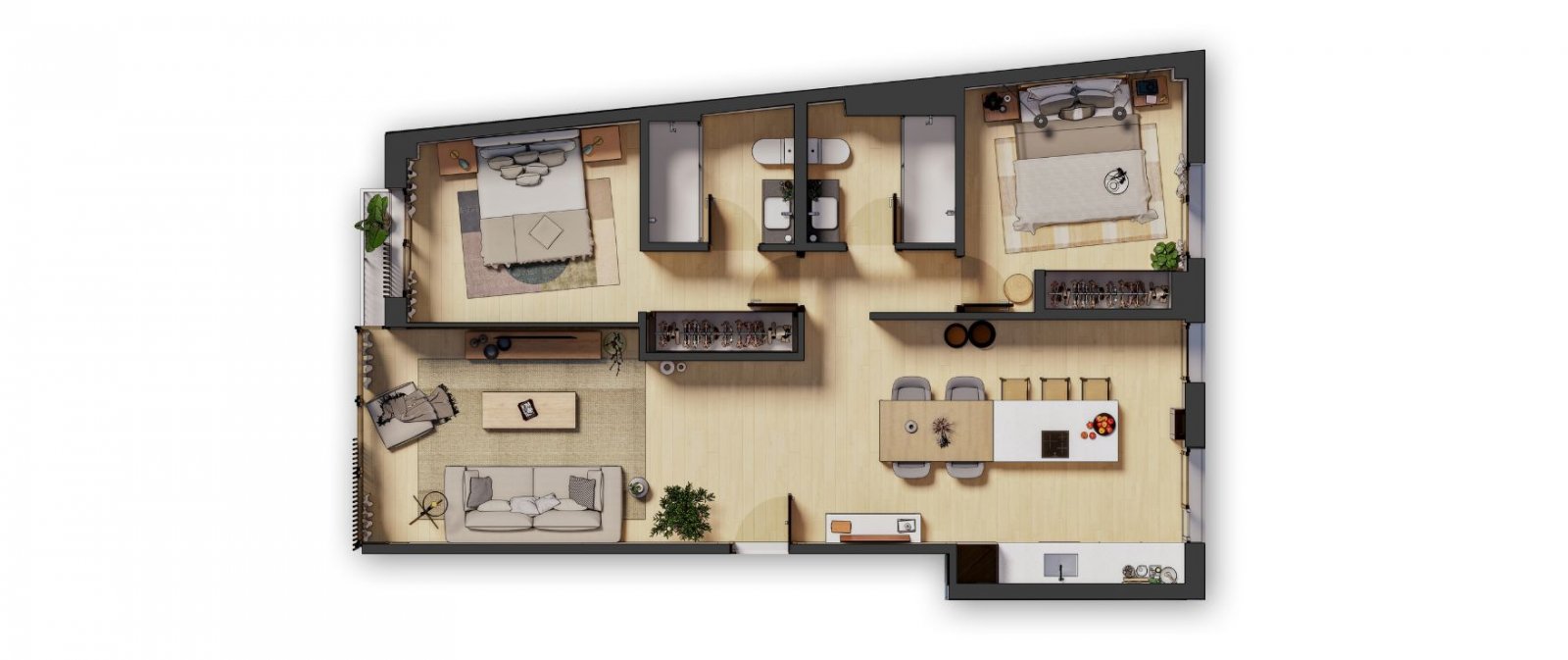 Modernes Apartment mit Balkon in der Nähe des Meeres und eines Golfplatzes in Palma de Mallorca