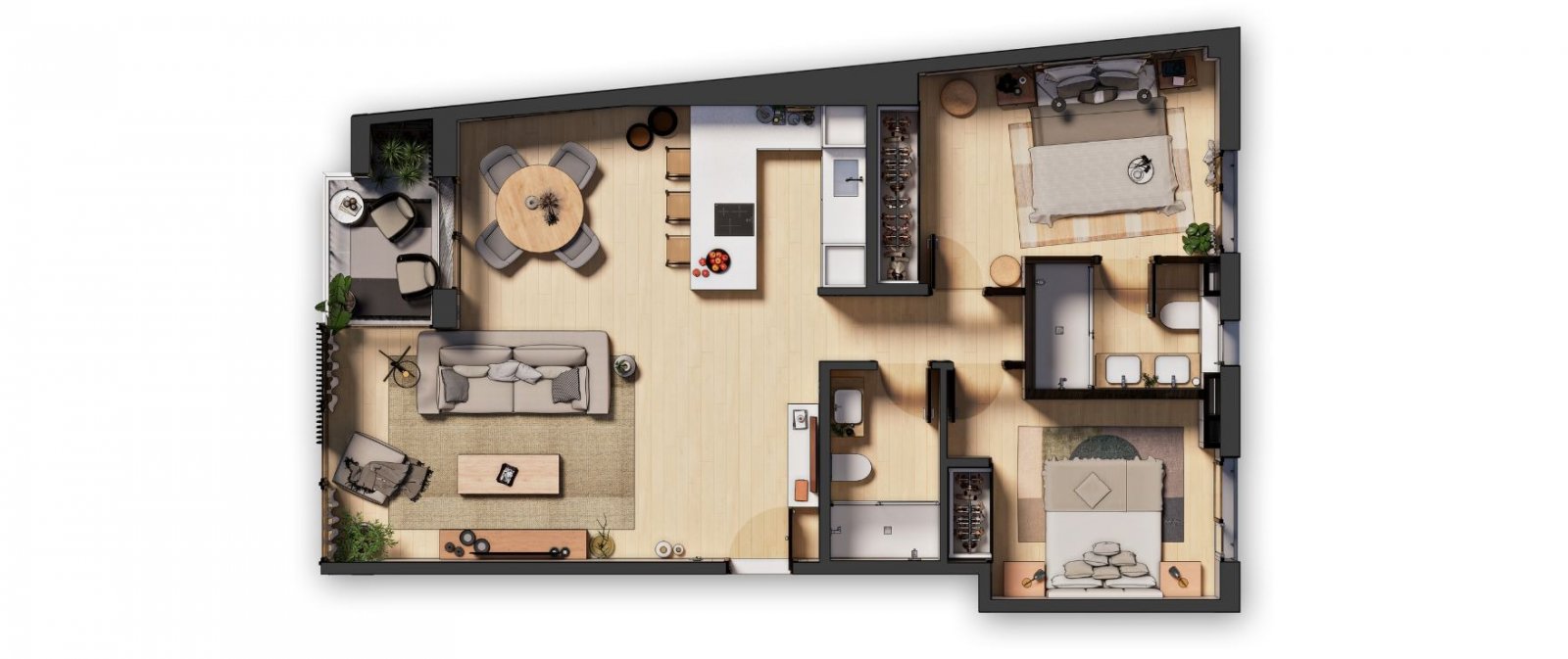 Exklusives Penthouse mit großzügiger Terrasse in Meeres- und Golfnähe im Zentrum von Palma de Mallorca
