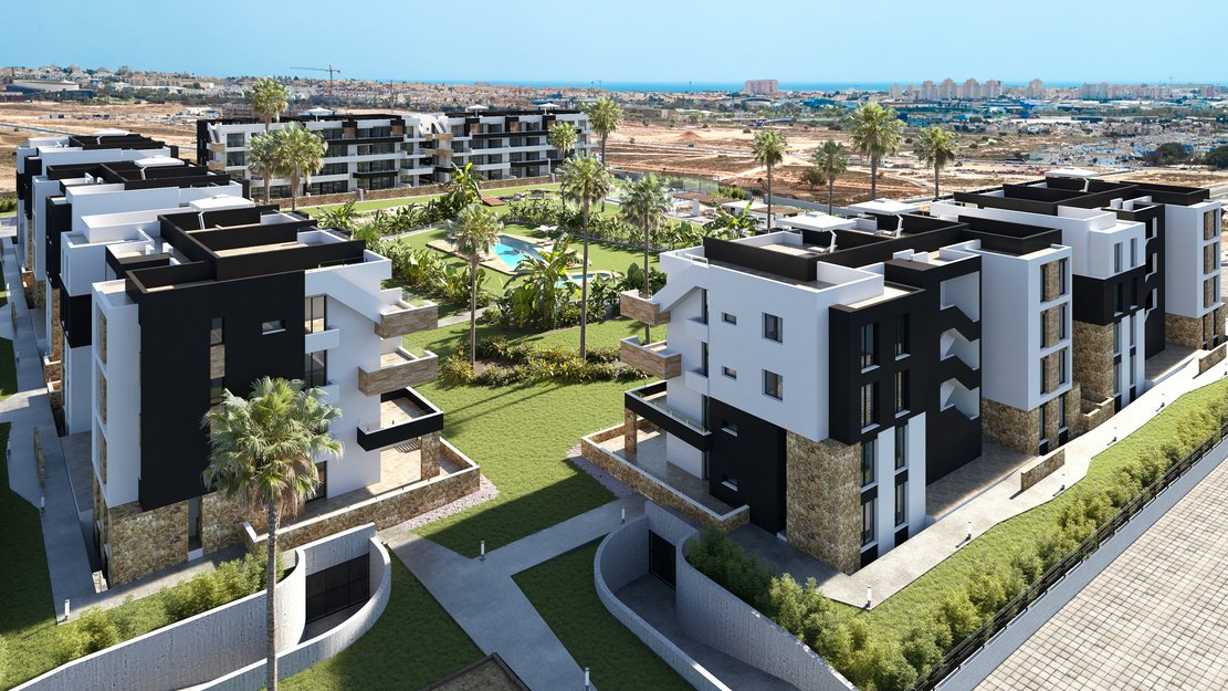 Moderne 2-Zimmer-Wohnungen mit Schwimmbad, 5 km vom Meer entfernt, Torrevieja