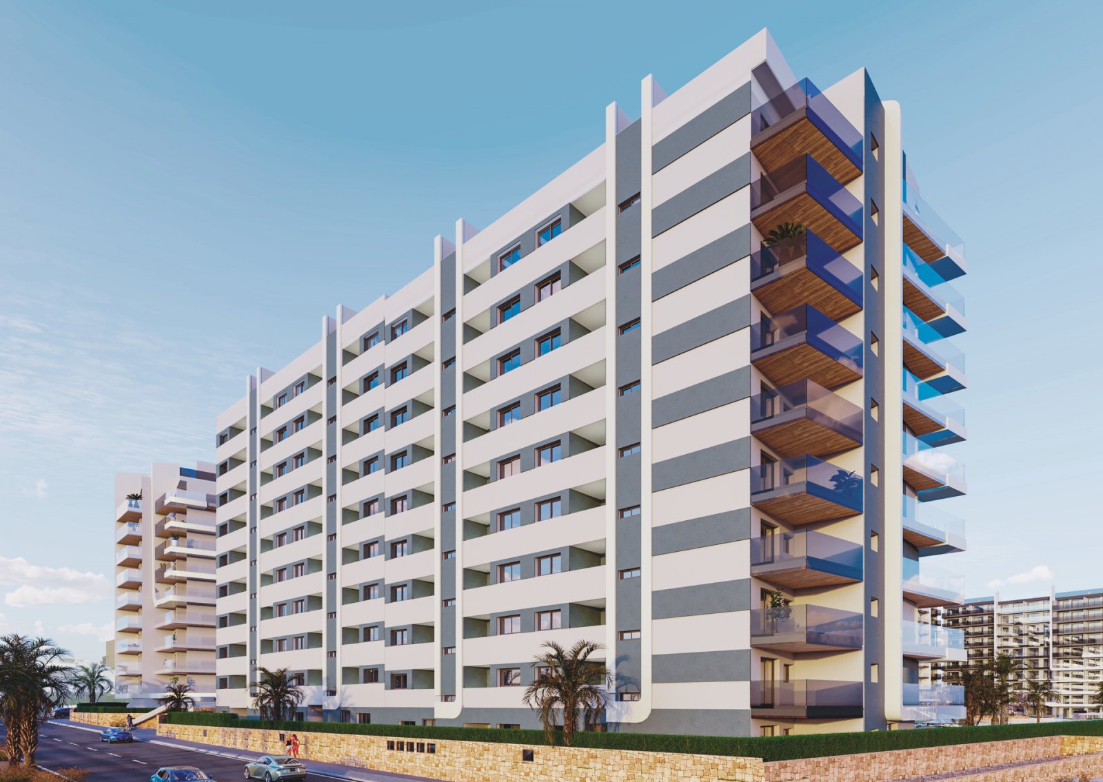 Exklusive Apartments, 0,5 km vom Strand entfernt mit Meerblick, Punta Prima