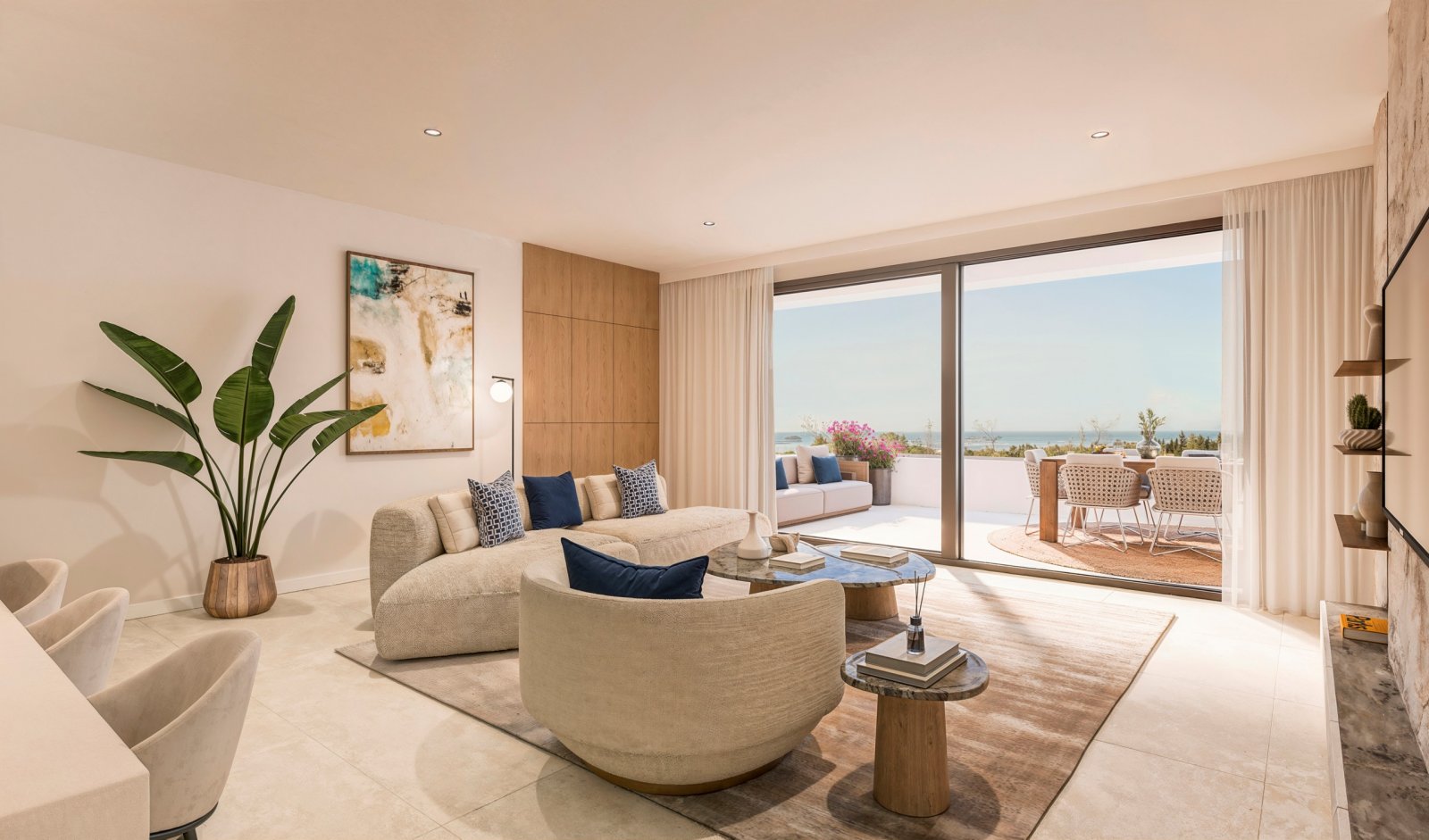 Moderne Apartments mit Meerblick, 2 km vom Strand entfernt, Estepona