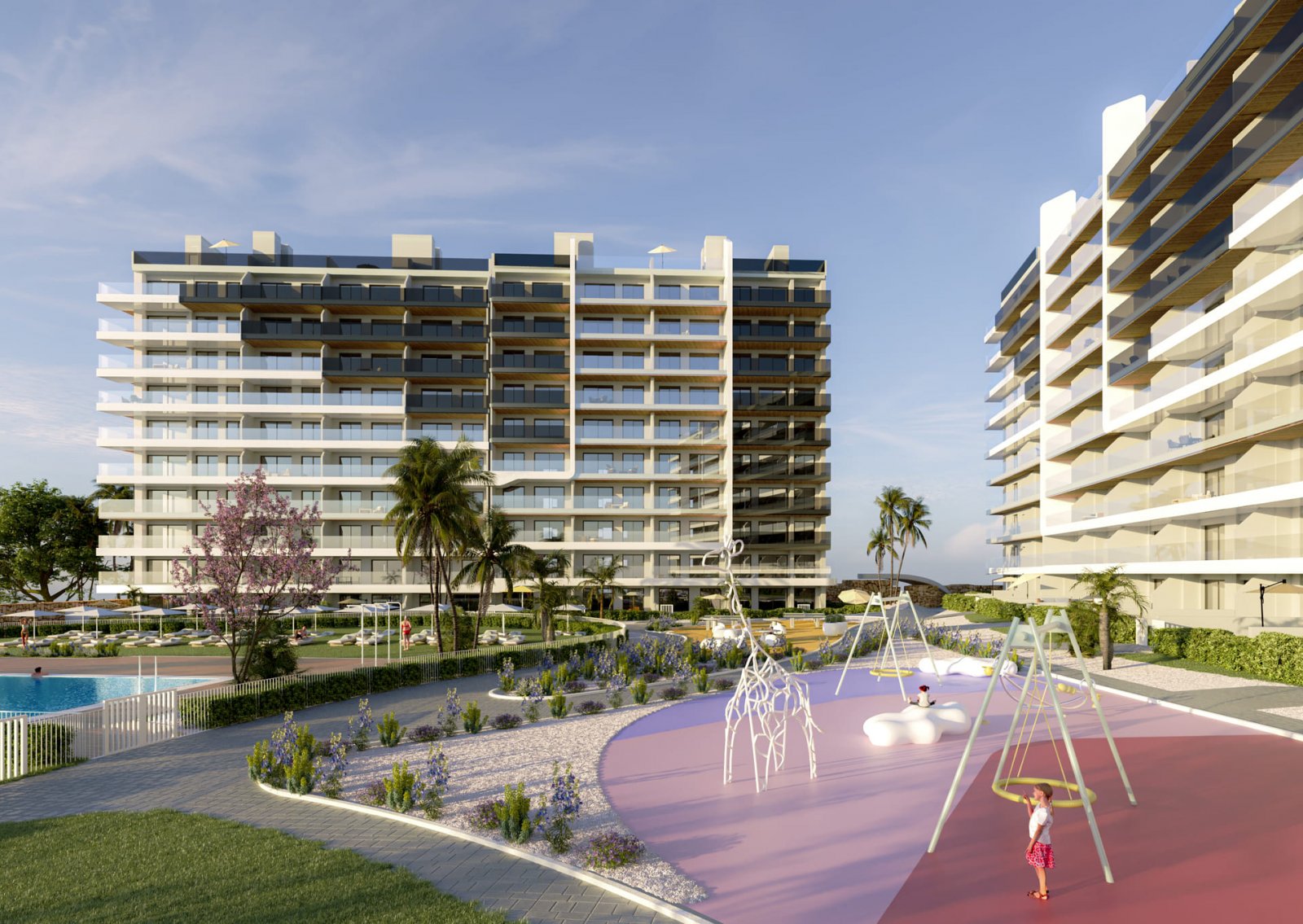 Luxuriöse Apartments mit Meerblick, 0,5 km vom Strand entfernt, Punta Prima