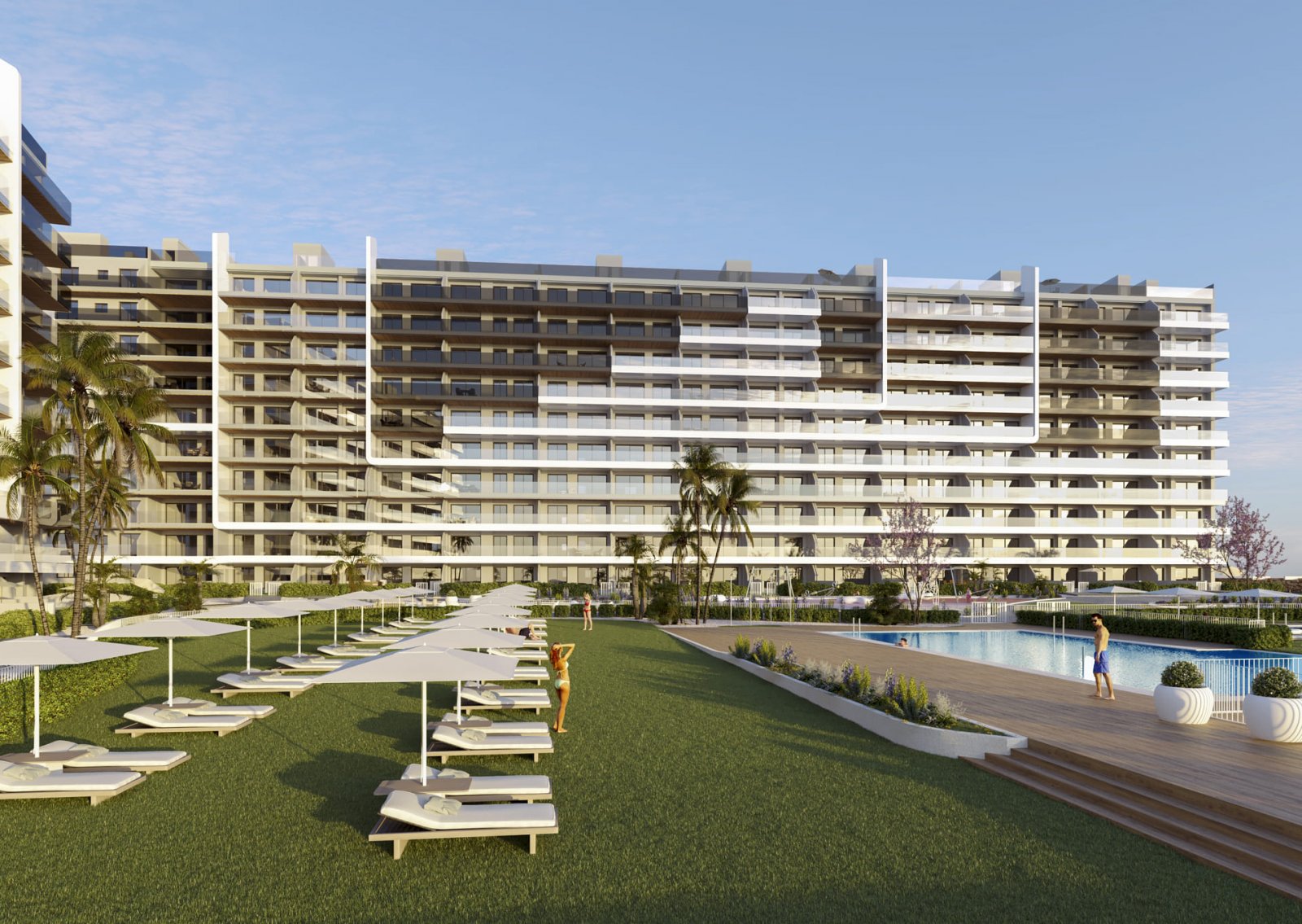 Luxuriöse Apartments mit Meerblick, 0,5 km vom Strand entfernt, Punta Prima