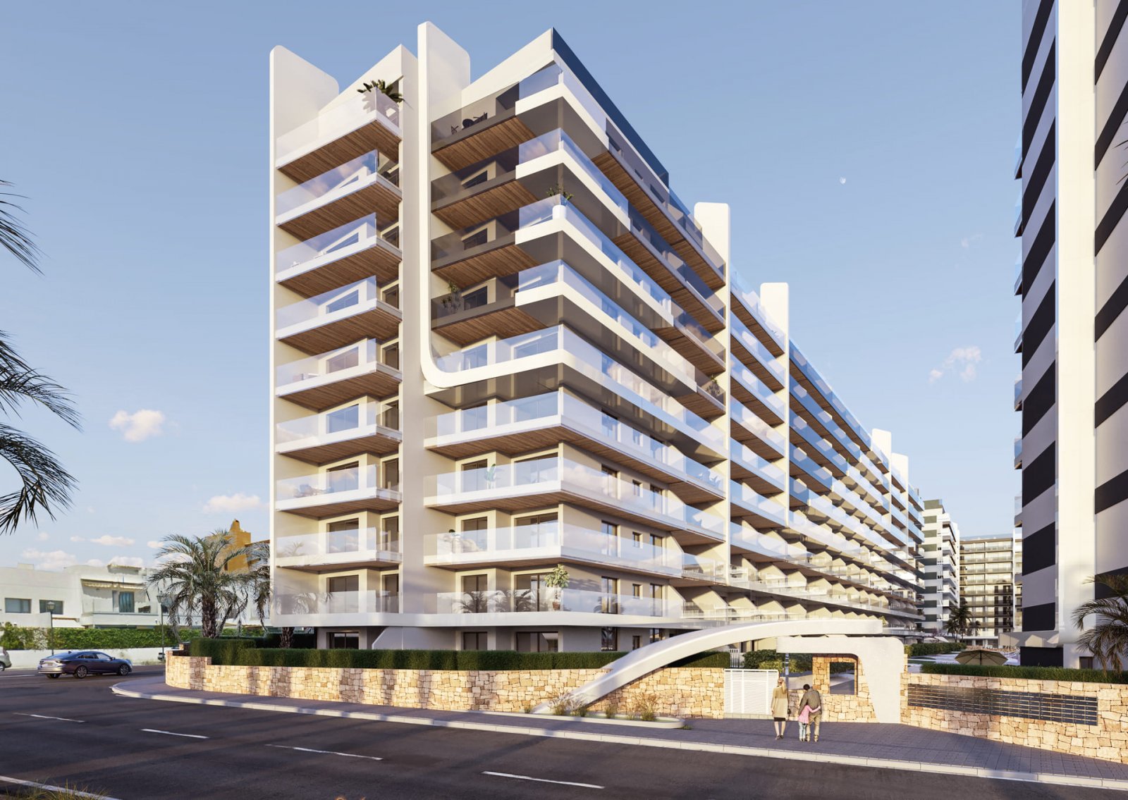Luxuriöse Apartments mit Meerblick, 0,5 km vom Strand entfernt, Punta Prima