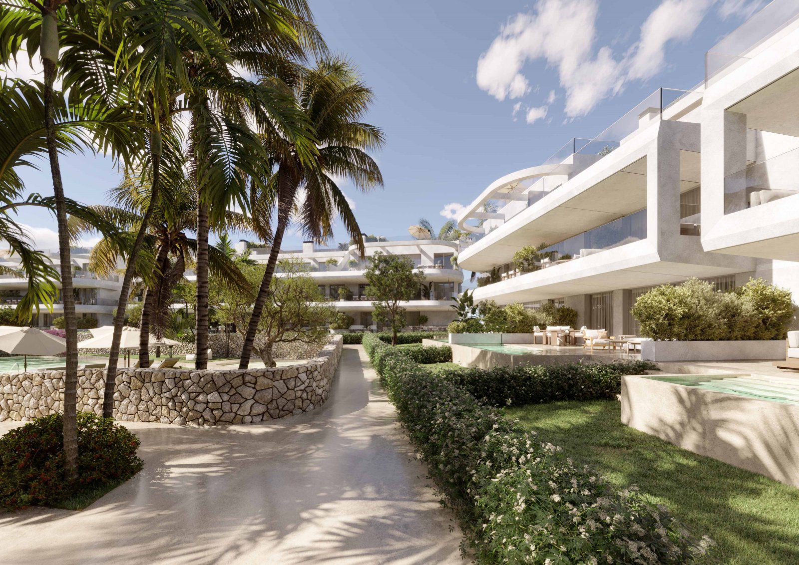 Exklusive Ferienwohnung am Meer, mit Garten und Pool, Estepona