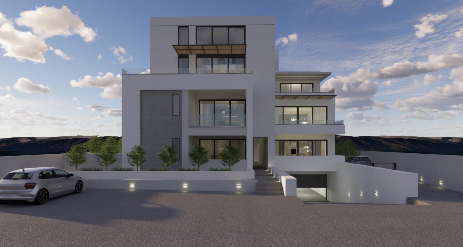 Moderne Maisonette-Wohnung mit zwei Schlafzimmern, Meerblick, Garage, 5 Minuten vom Zentrum von Chania, Kreta entfernt