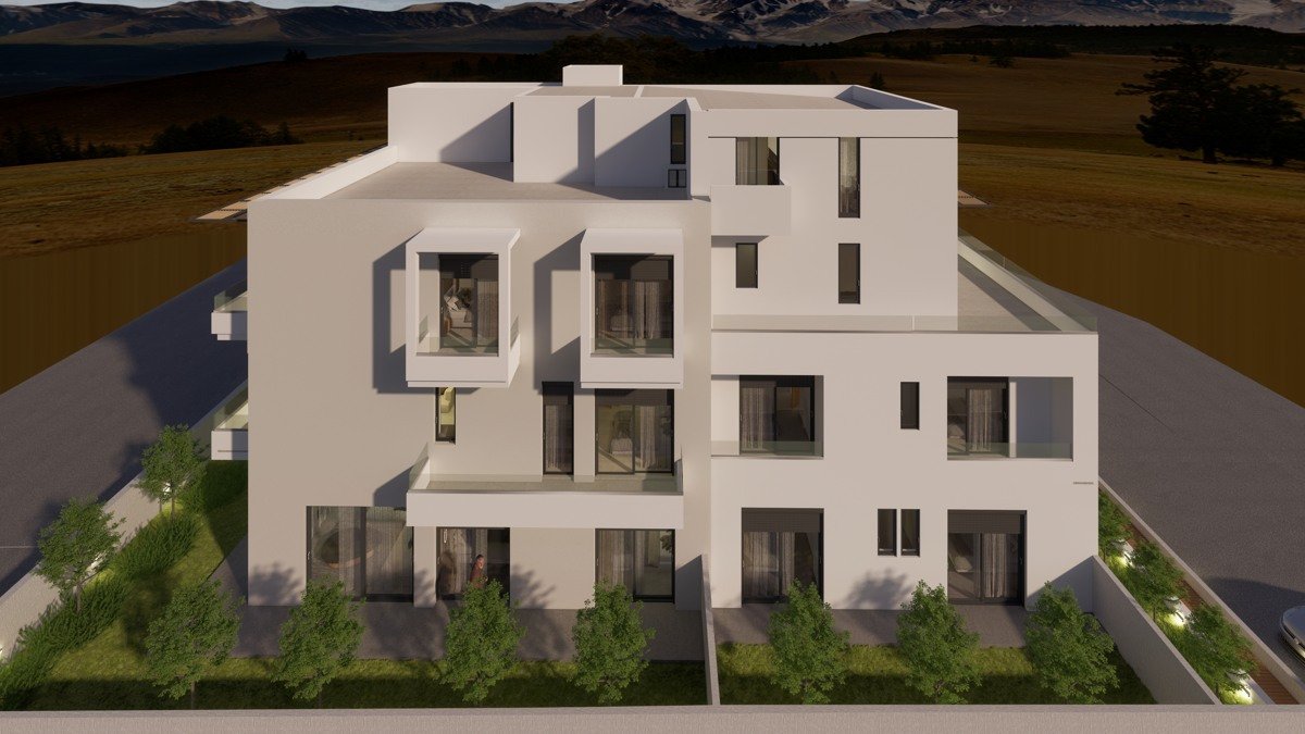 Moderne Maisonette-Wohnung mit zwei Schlafzimmern, Meerblick, Garage, 5 Minuten vom Zentrum von Chania, Kreta entfernt