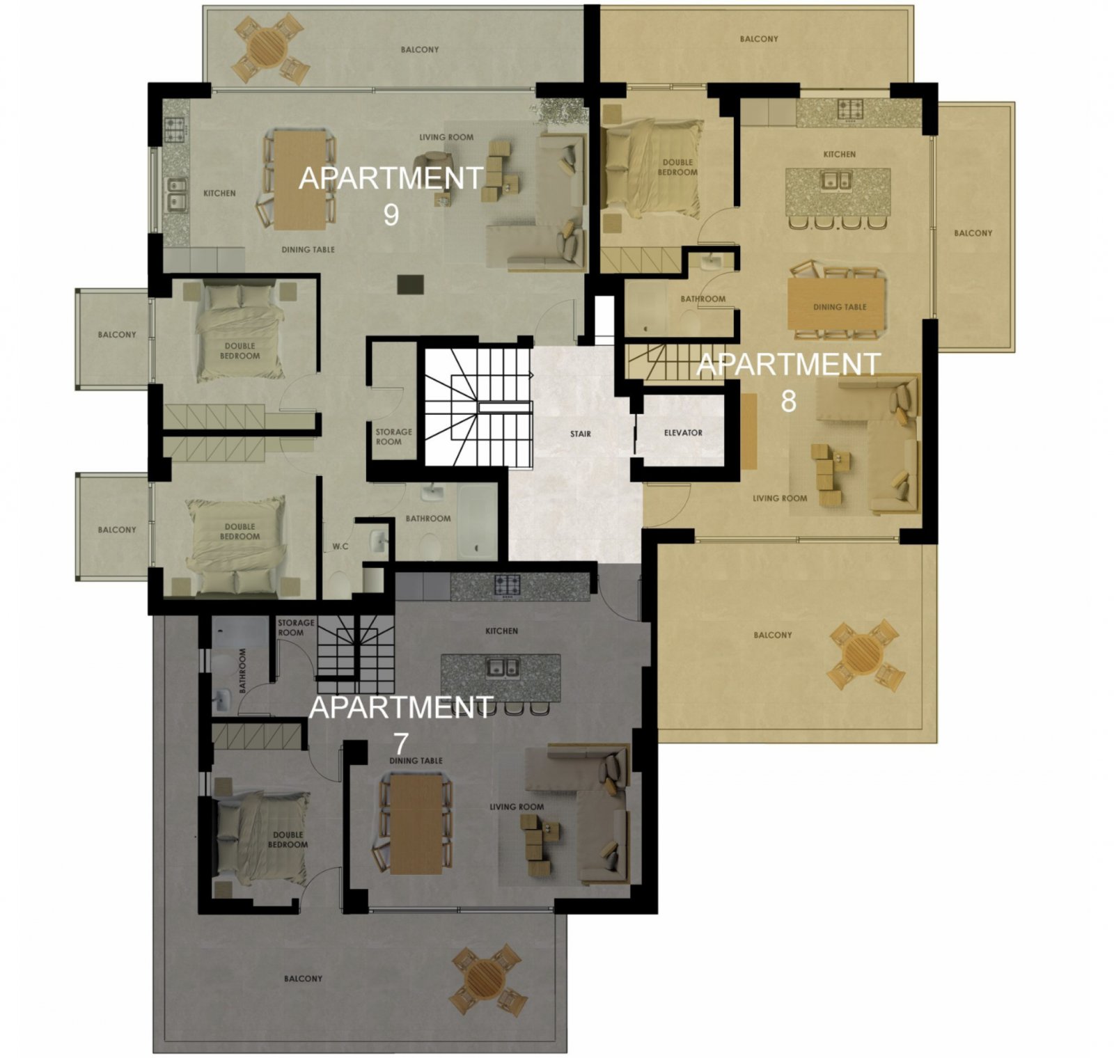 Moderne Maisonette-Wohnung mit zwei Schlafzimmern, Meerblick, Garage, 5 Minuten vom Zentrum von Chania, Kreta entfernt