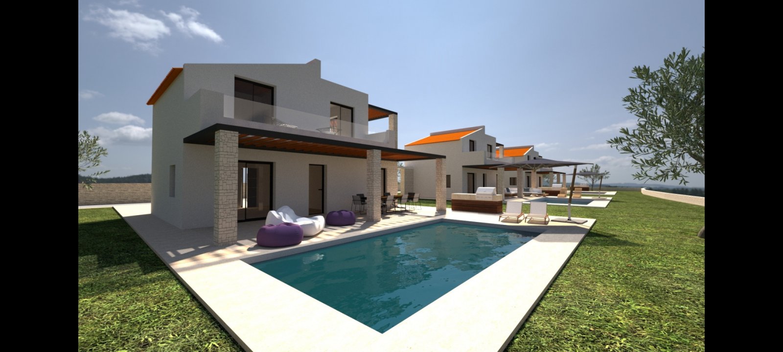 Wunderschöne zweistöckige Villa mit vier Schlafzimmern, Meerblick und privatem Pool, Maleme, Chania
