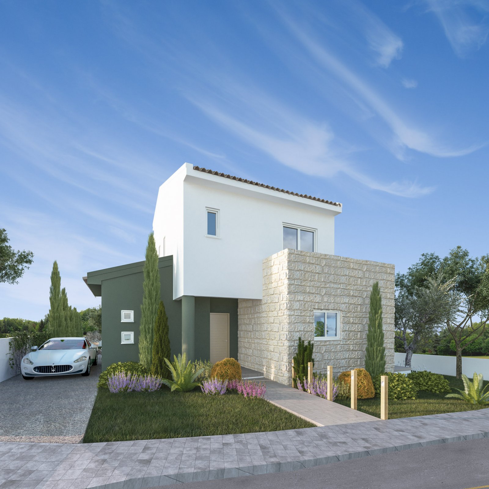 Villa mit drei Schlafzimmern, zwei Badezimmern, Swimmingpool in einem renommierten, preisgekrönten Projekt, großes Grundstück