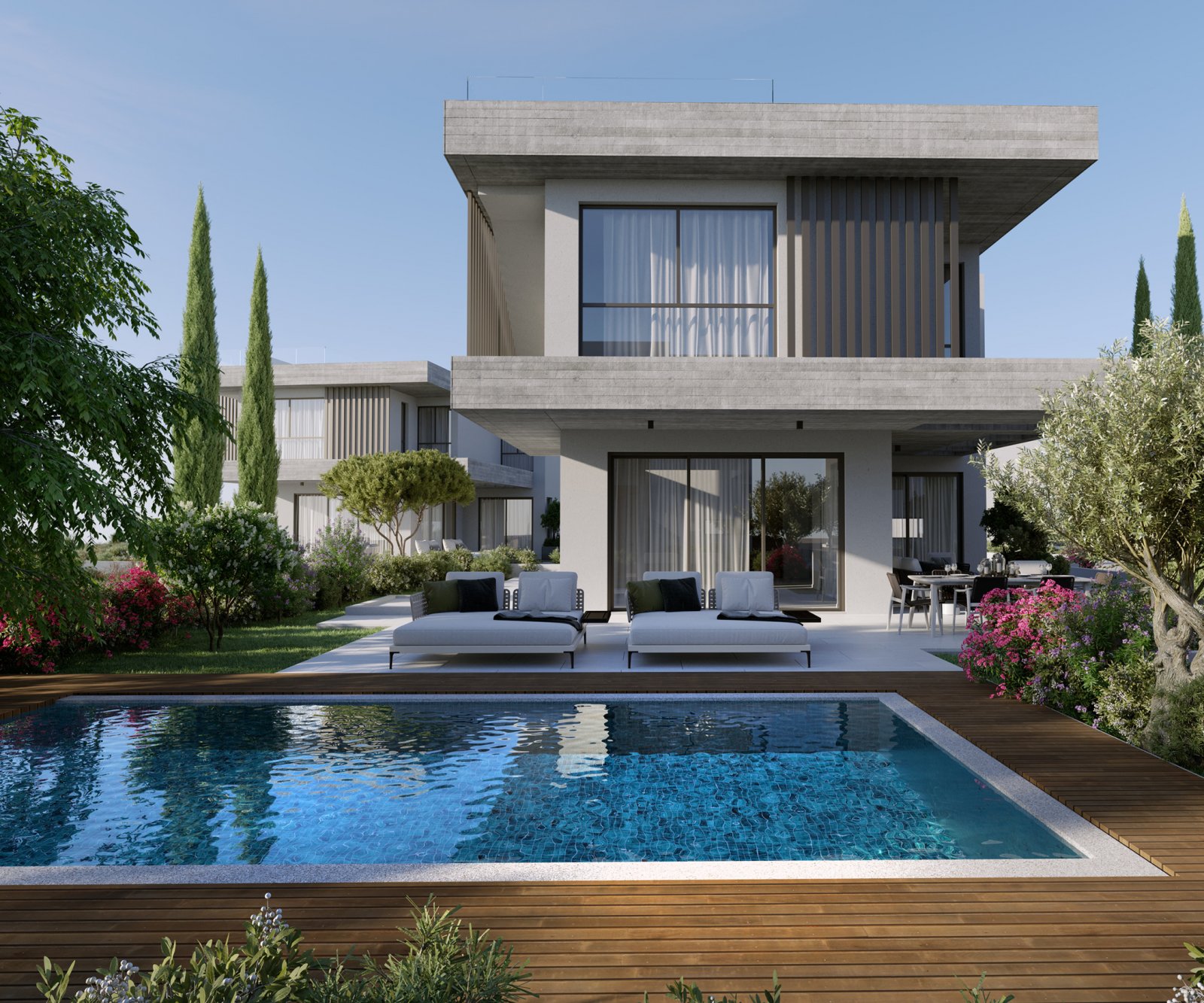 Großes Ferienhaus mit Grundstück und Swimmingpool, 350 m vom Meer entfernt