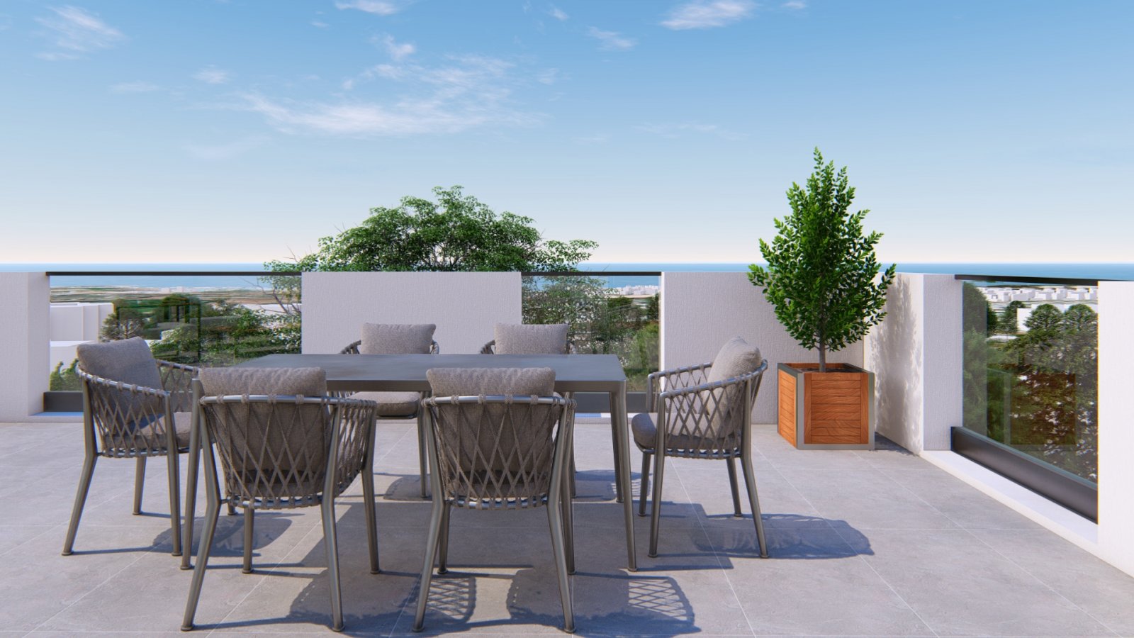 Geräumige Wohnung mit überdachter Veranda und Toplage in Paphos