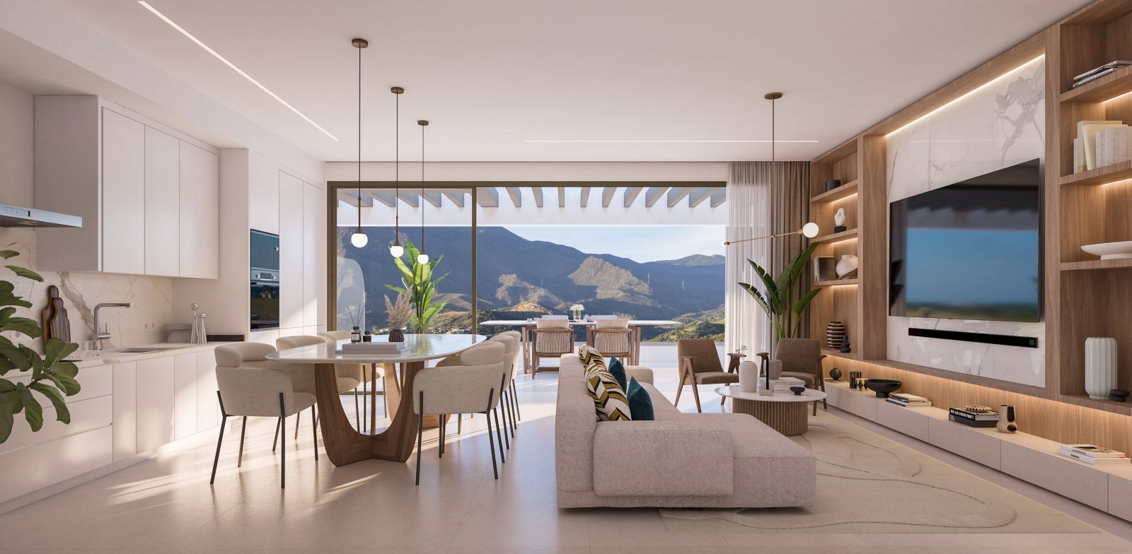 Moderne Apartments am Meer, mit Pool und Garten, Estepona
