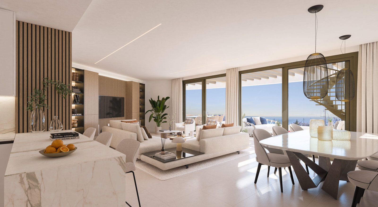 Moderne Apartments am Meer, mit Pool und Garten, Estepona