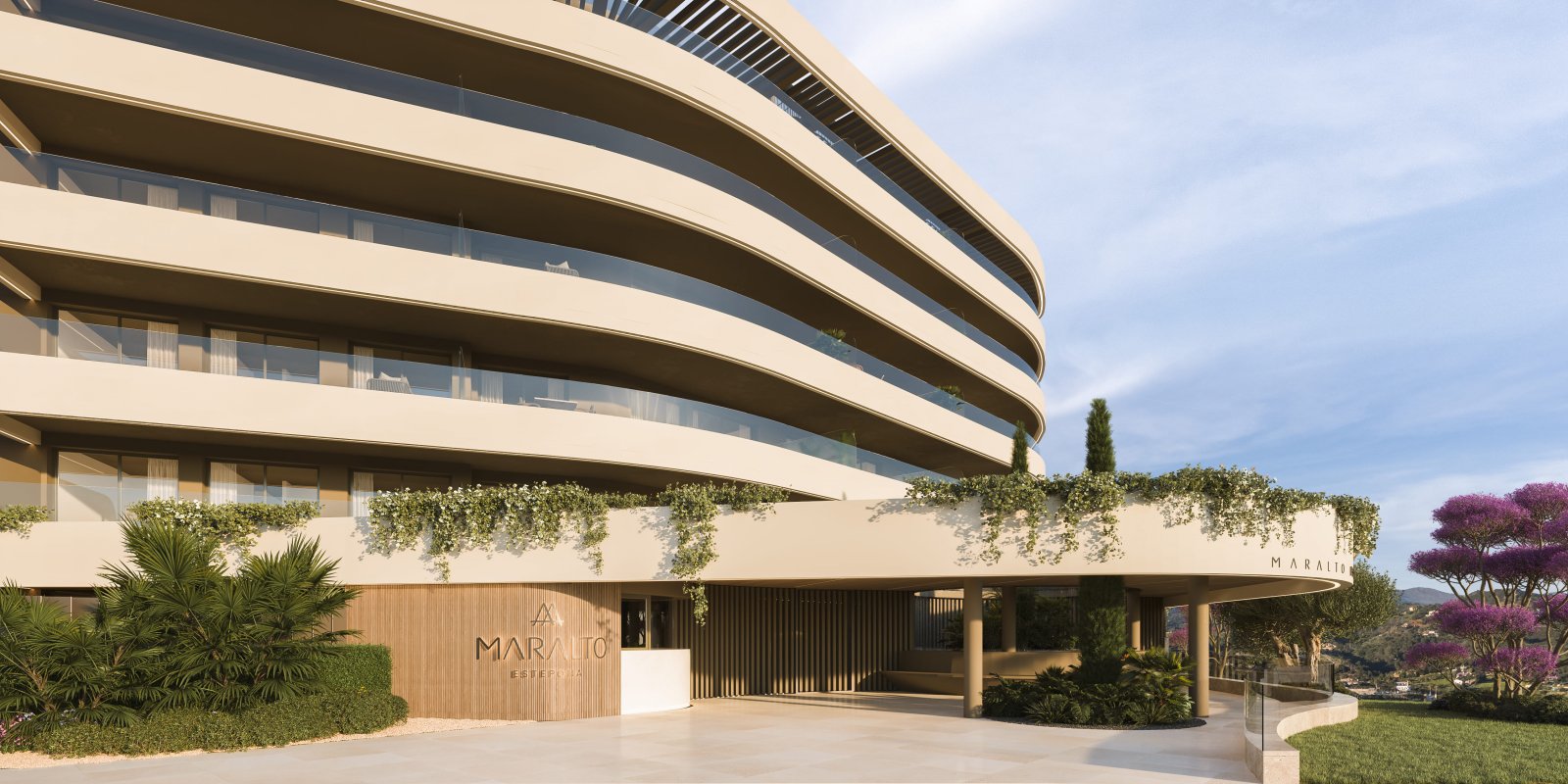 Moderne Apartments am Meer, mit Pool und Garten, Estepona